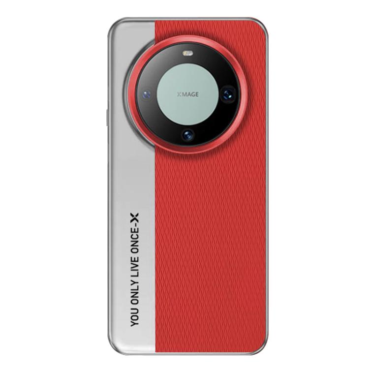 For Huawei Mate 60 Camera Design Diamond Texture Leather PC Phone Case