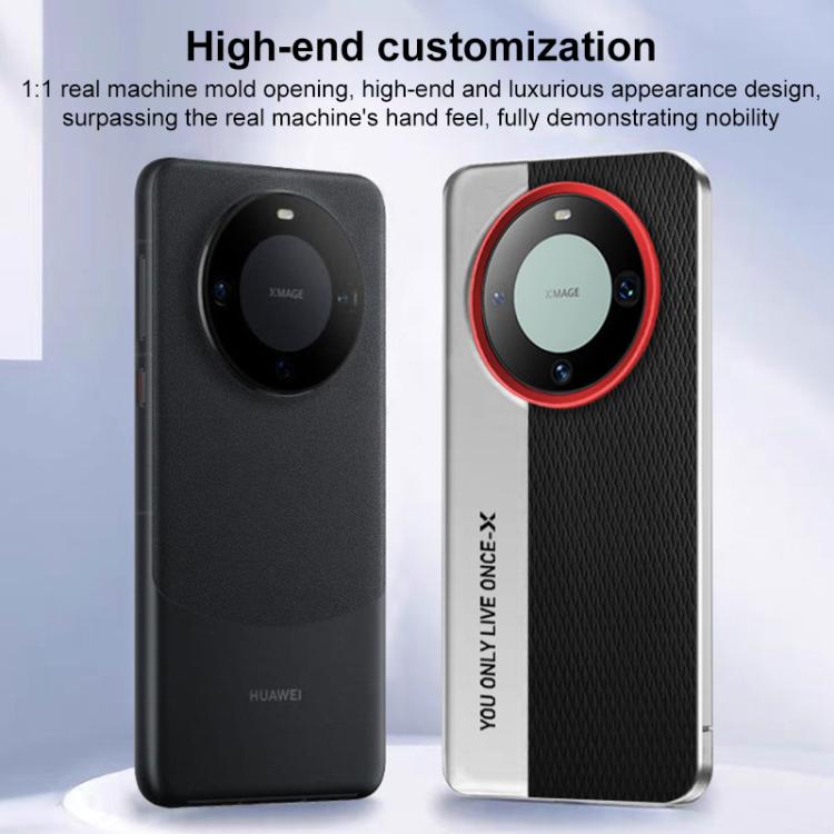 For Huawei Mate 60 Camera Design Diamond Texture Leather PC Phone Case