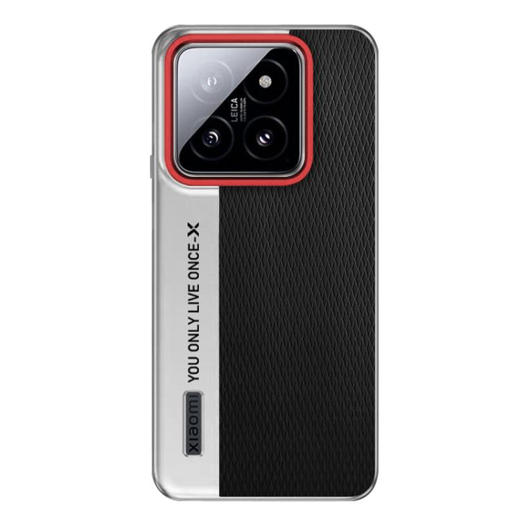 For Xiaomi 14 Pro Camera Design Diamond Texture Leather PC Phone Case
