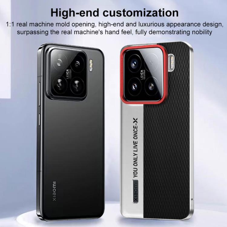 For Xiaomi 15 Ultra Camera Design Diamond Texture Leather PC Phone Case