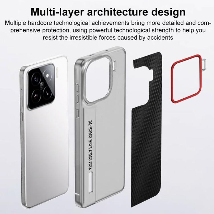 For Xiaomi 15 Ultra Camera Design Diamond Texture Leather PC Phone Case