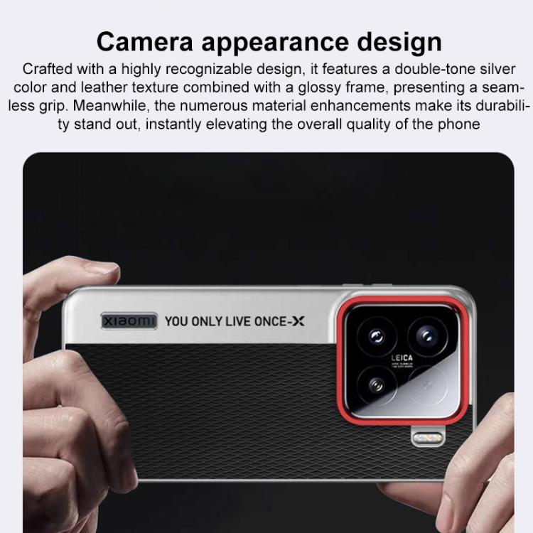 For Xiaomi 15 Ultra Camera Design Diamond Texture Leather PC Phone Case
