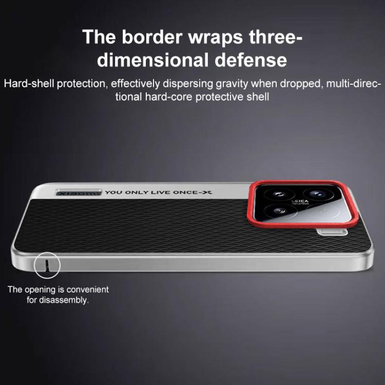 For Xiaomi 14 Pro Camera Design Diamond Texture Leather PC Phone Case