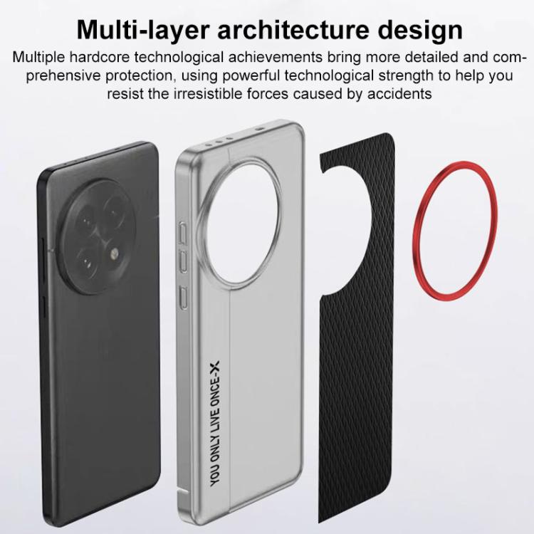 For OnePlus 13T Camera Design Diamond Texture Leather PC Phone Case