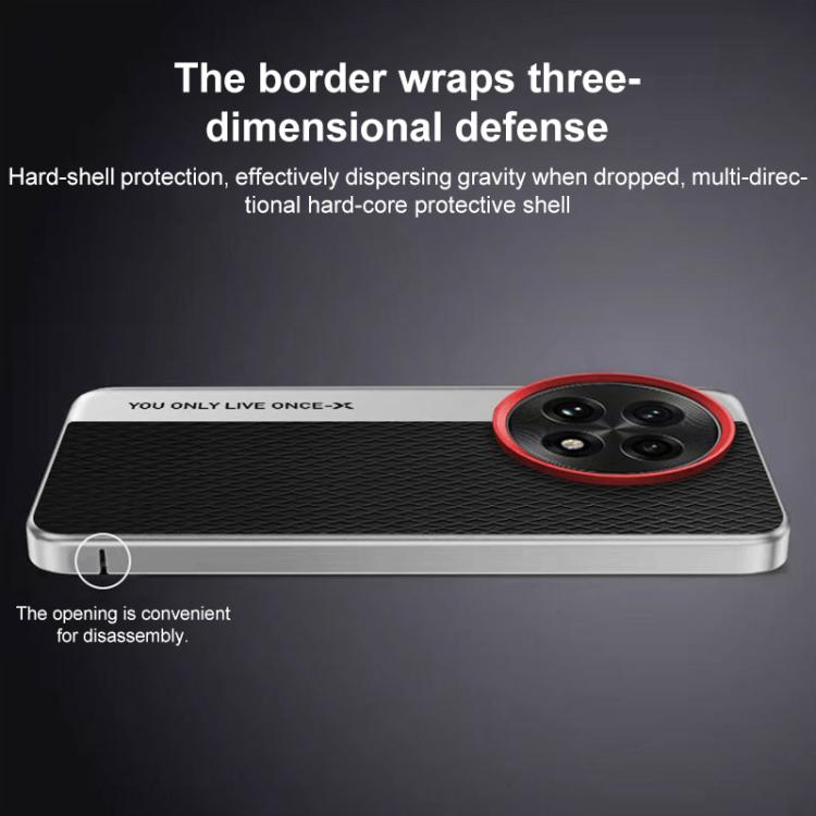 For OnePlus 13T Camera Design Diamond Texture Leather PC Phone Case