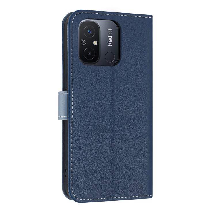 For Redmi 11A / 12C Metal Bow Leather Phone Case with Hand Strap