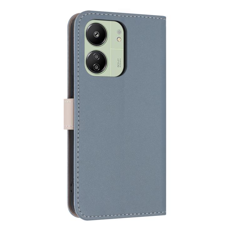 For Redmi 13C 4G Global Metal Bow Leather Phone Case with Hand Strap
