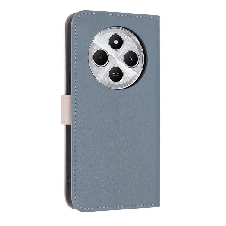 For Redmi 14C 4G / Poco C75 Metal Bow Leather Phone Case with Hand Strap