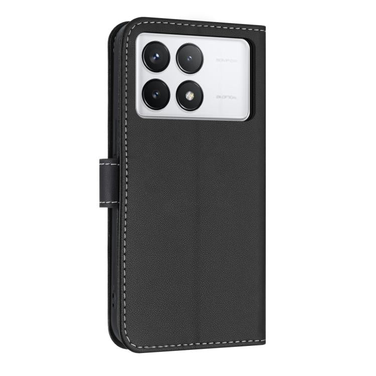 For Redmi K70 Pro / Poco F6 Pro 5G Metal Bow Leather Phone Case with Hand Strap