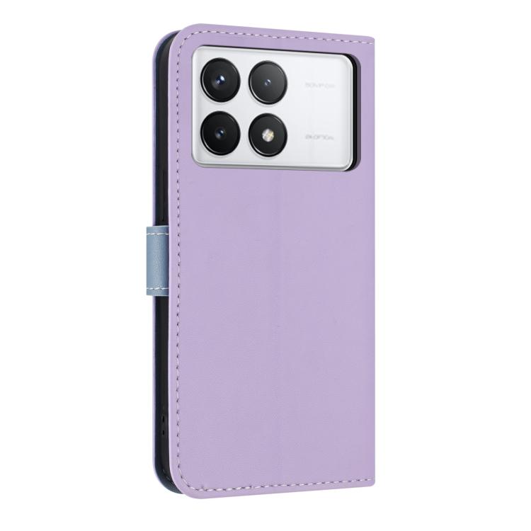 For Redmi K70 Pro / Poco F6 Pro 5G Metal Bow Leather Phone Case with Hand Strap