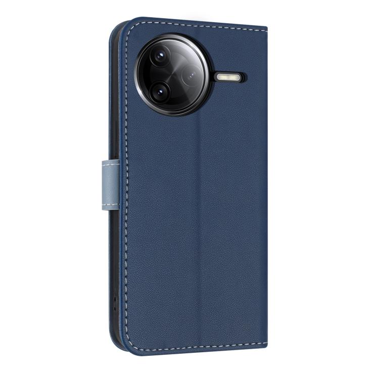 For Redmi K80 Pro / Poco F7 Pro Metal Bow Leather Phone Case with Hand Strap
