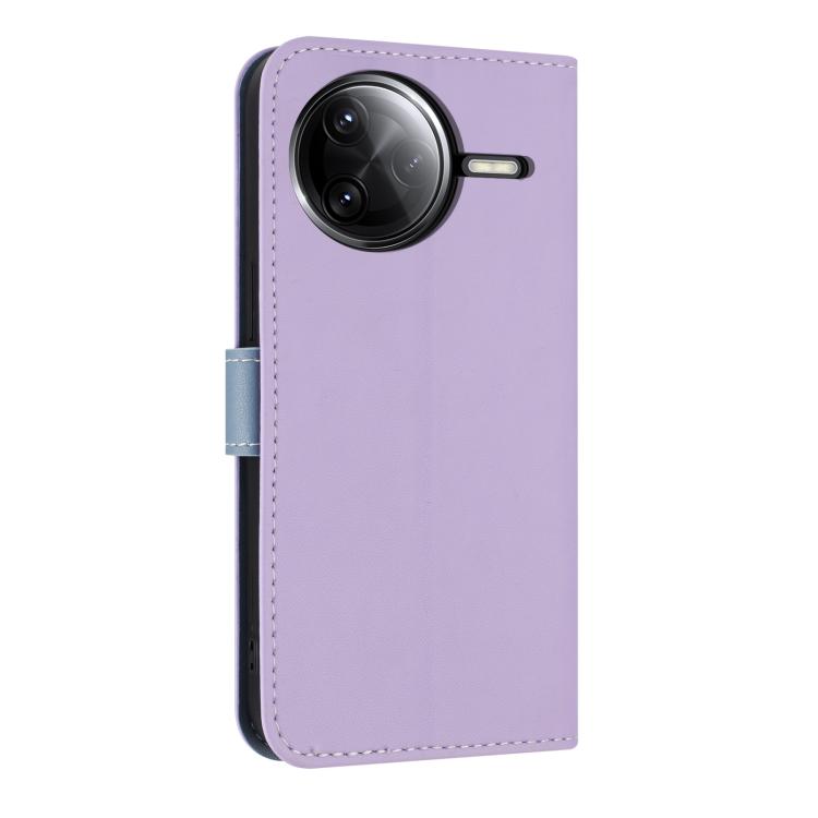 For Redmi K80 Pro / Poco F7 Pro Metal Bow Leather Phone Case with Hand Strap
