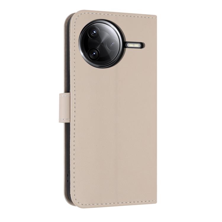 For Redmi K80 Pro / Poco F7 Pro Metal Bow Leather Phone Case with Hand Strap