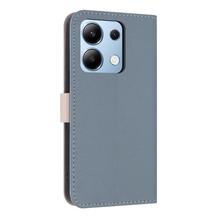For Redmi Note 13 4G Global Metal Bow Leather Phone Case with Hand Strap