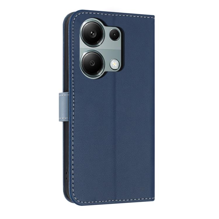 For Redmi Note 13 Pro 4G Global Metal Bow Leather Phone Case with Hand Strap