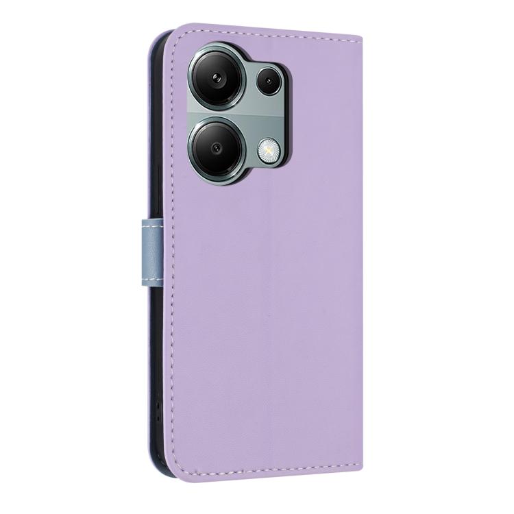 For Redmi Note 13 Pro 4G Global Metal Bow Leather Phone Case with Hand Strap