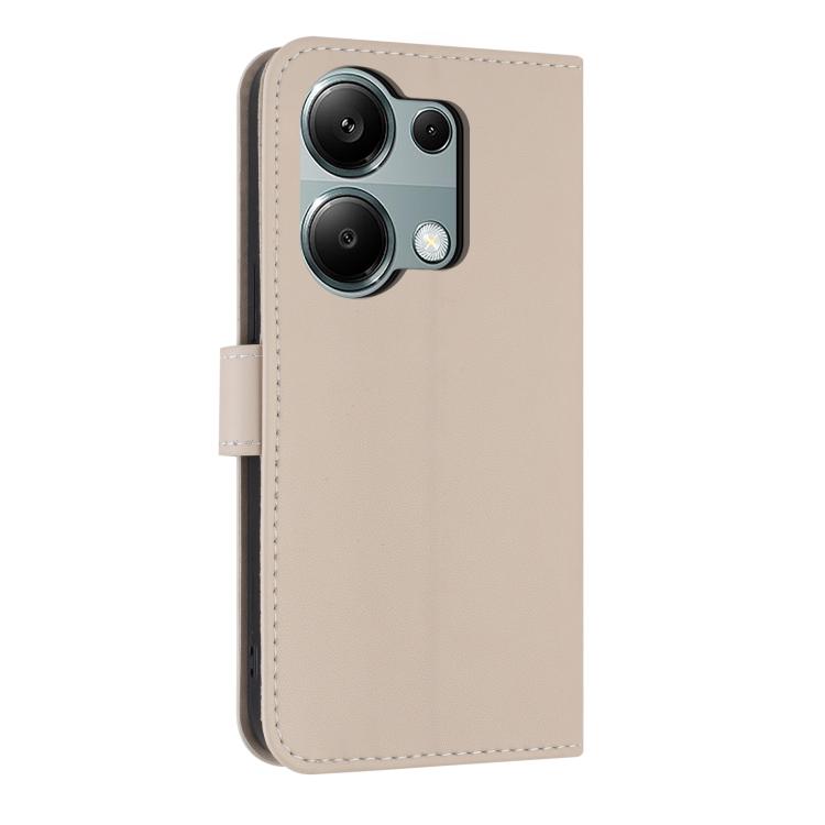 For Redmi Note 13 Pro 4G Global Metal Bow Leather Phone Case with Hand Strap