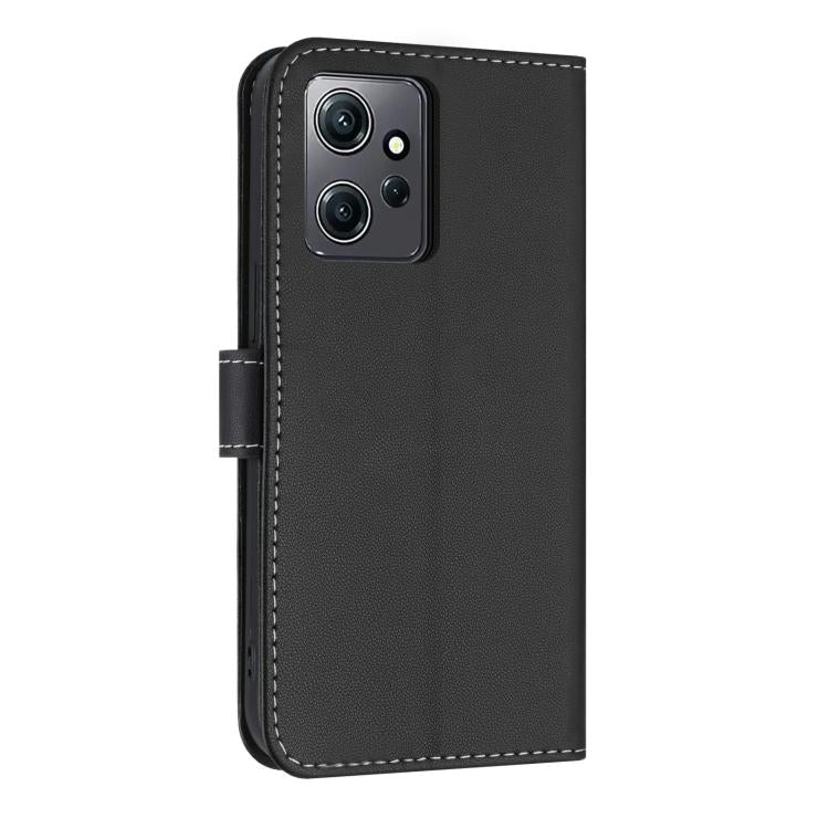 For Redmi Note 12 4G Metal Bow Leather Phone Case with Hand Strap