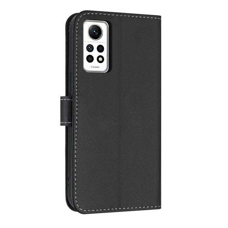 For Redmi Note 12 Pro 4G Global Metal Bow Leather Phone Case with Hand Strap