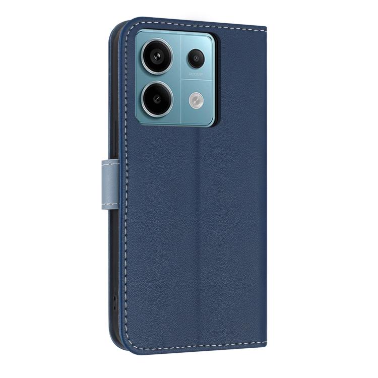 For Redmi Note 13 Pro 5G / Poco X6 Metal Bow Leather Phone Case with Hand Strap