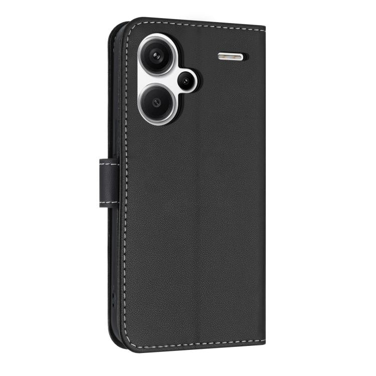For Redmi Note 13 Pro+ Metal Bow Leather Phone Case with Hand Strap