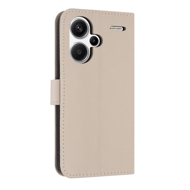 For Redmi Note 13 Pro+ Metal Bow Leather Phone Case with Hand Strap