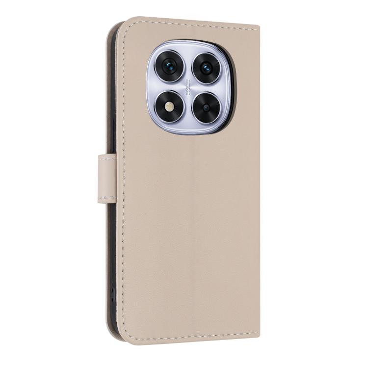 For Redmi Note 14 Pro 5G / 14 Pro+ Metal Bow Leather Phone Case with Hand Strap