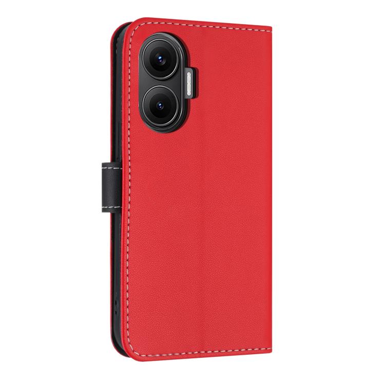 For Redmi Turbo 4 Pro / Poco X7 Pro Metal Bow Leather Phone Case with Hand Strap