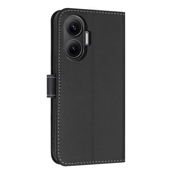 For Redmi Turbo 4 Pro / Poco X7 Pro Metal Bow Leather Phone Case with Hand Strap