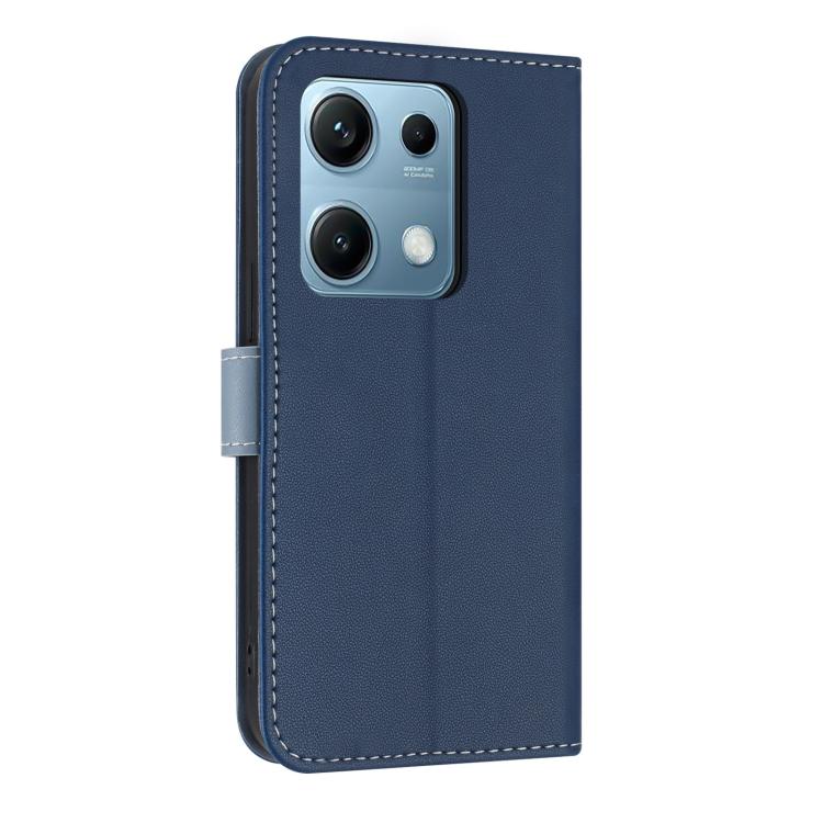For Redmi Note 14S 4G Metal Bow Leather Phone Case with Hand Strap