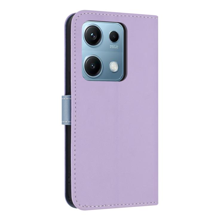For Redmi Note 14S 4G Metal Bow Leather Phone Case with Hand Strap