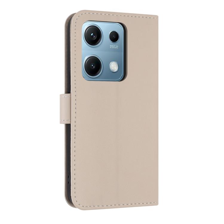 For Redmi Note 14S 4G Metal Bow Leather Phone Case with Hand Strap