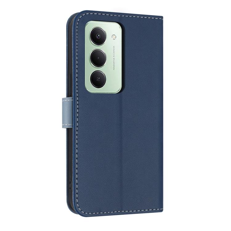 For Redmi 15 15 5G / 4G EU 171mm Metal Bow Leather Phone Case with Hand Strap