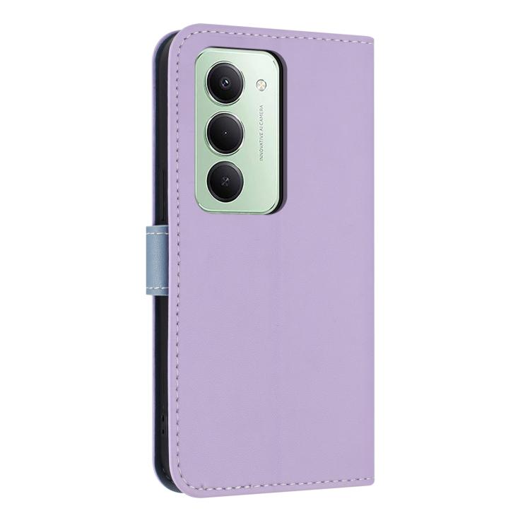 For Redmi 15 15 5G / 4G EU 171mm Metal Bow Leather Phone Case with Hand Strap