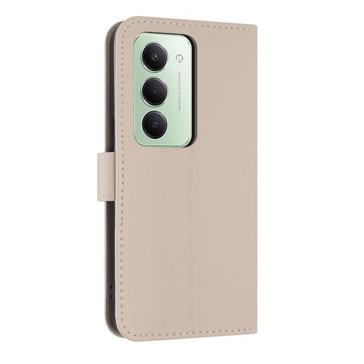 For Redmi 15 15 5G / 4G EU 171mm Metal Bow Leather Phone Case with Hand Strap