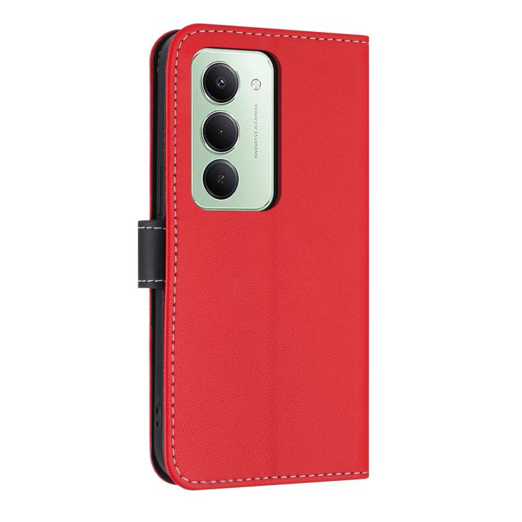 For Redmi 15 5G Global / 15 4G SEA 169.5mm Metal Bow Leather Phone Case with Hand Strap