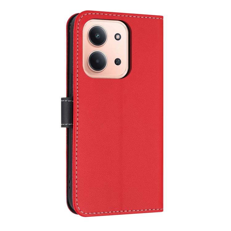 For Redmi 15C 5G / 4G EU 173mm Metal Bow Leather Phone Case with Hand Strap