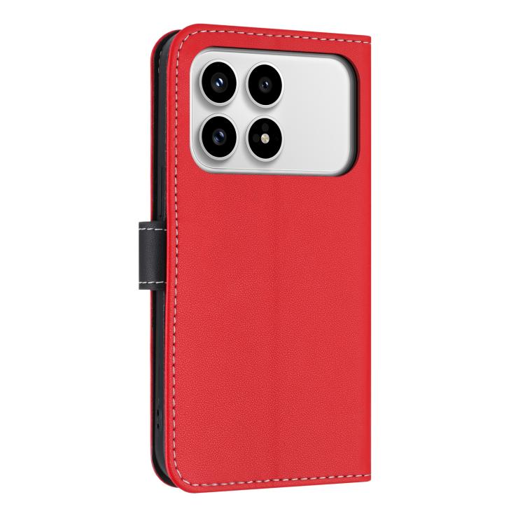 For Redmi K90 / Poco F8 Pro Metal Bow Leather Phone Case with Hand Strap