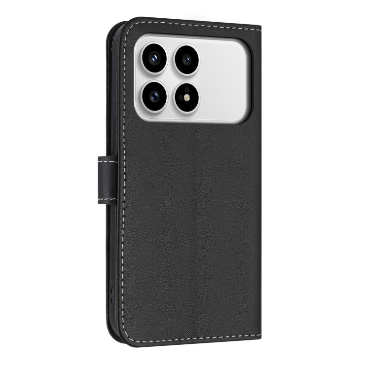 For Redmi K90 / Poco F8 Pro Metal Bow Leather Phone Case with Hand Strap