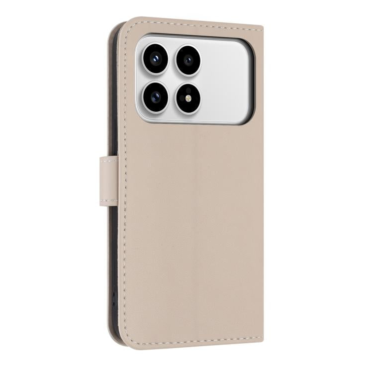 For Redmi K90 / Poco F8 Pro Metal Bow Leather Phone Case with Hand Strap