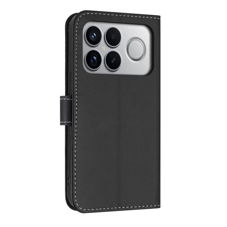 For Redmi K90 Pro Max / Poco F8 Ultra Metal Bow Leather Phone Case with Hand Strap