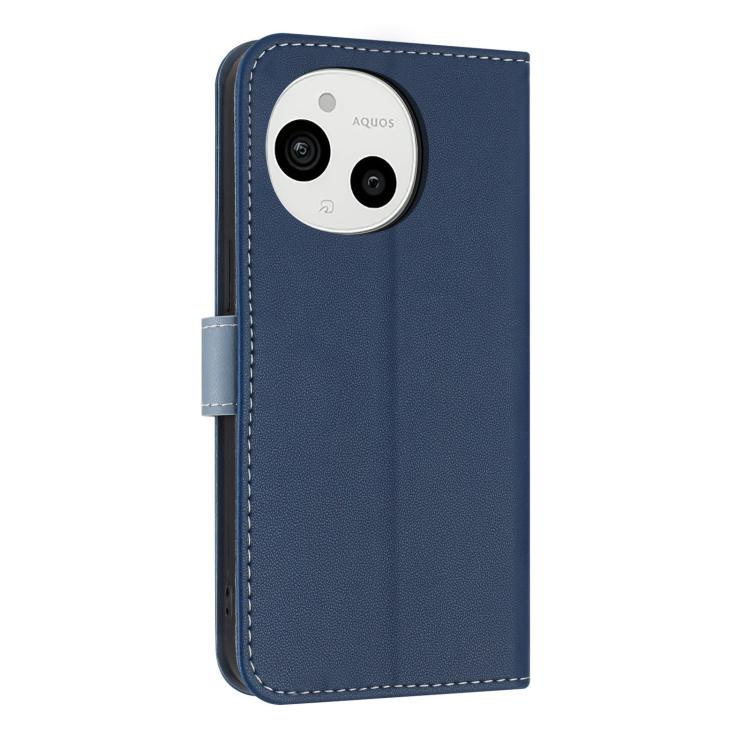 For Sharp Aquos Sense9 Metal Bow Leather Phone Case with Hand Strap