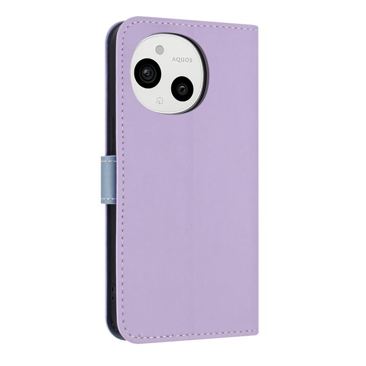 For Sharp Aquos Sense9 Metal Bow Leather Phone Case with Hand Strap