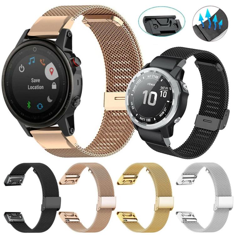 For Garmin Forerunner 45/45S/Swim2 18mm xDfind Milanese Metal Buckle Watch Band