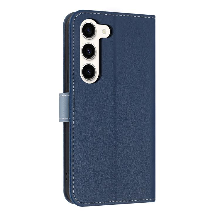 For Samsung Galaxy S23 5G Metal Bow Leather Phone Case with Hand Strap