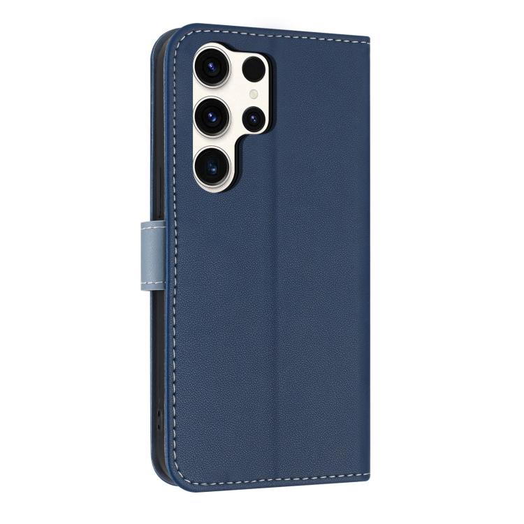 For Samsung Galaxy S24 Ultra 5G Metal Bow Leather Phone Case with Hand Strap