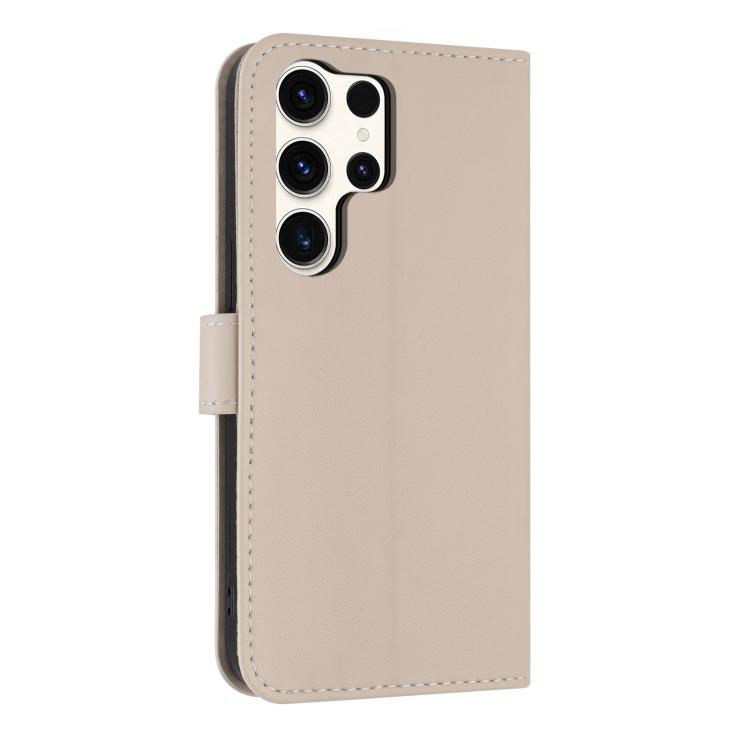 For Samsung Galaxy S25 Ultra 5G Metal Bow Leather Phone Case with Hand Strap