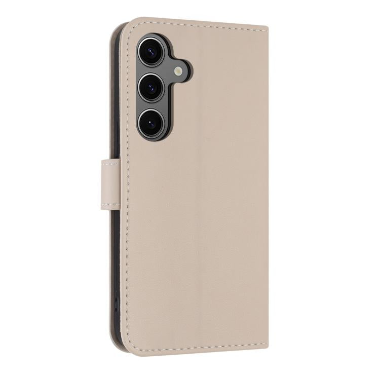 For Samsung Galaxy S25 / S24 5G Metal Bow Leather Phone Case with Hand Strap
