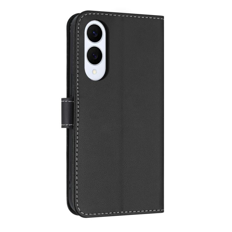 For Samsung Galaxy S25 Edge 5G Metal Bow Leather Phone Case with Hand Strap