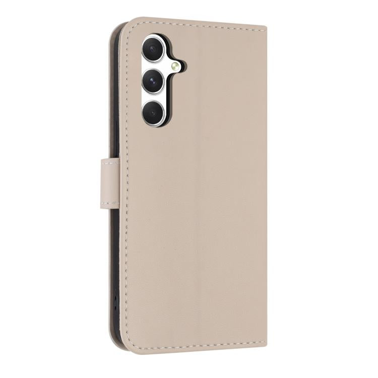 For Samsung Galaxy S24 FE 5G Metal Bow Leather Phone Case with Hand Strap